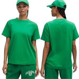Lululemon Raceway Green All Yours Organic Cotton Crewneck T-Shirt Size M